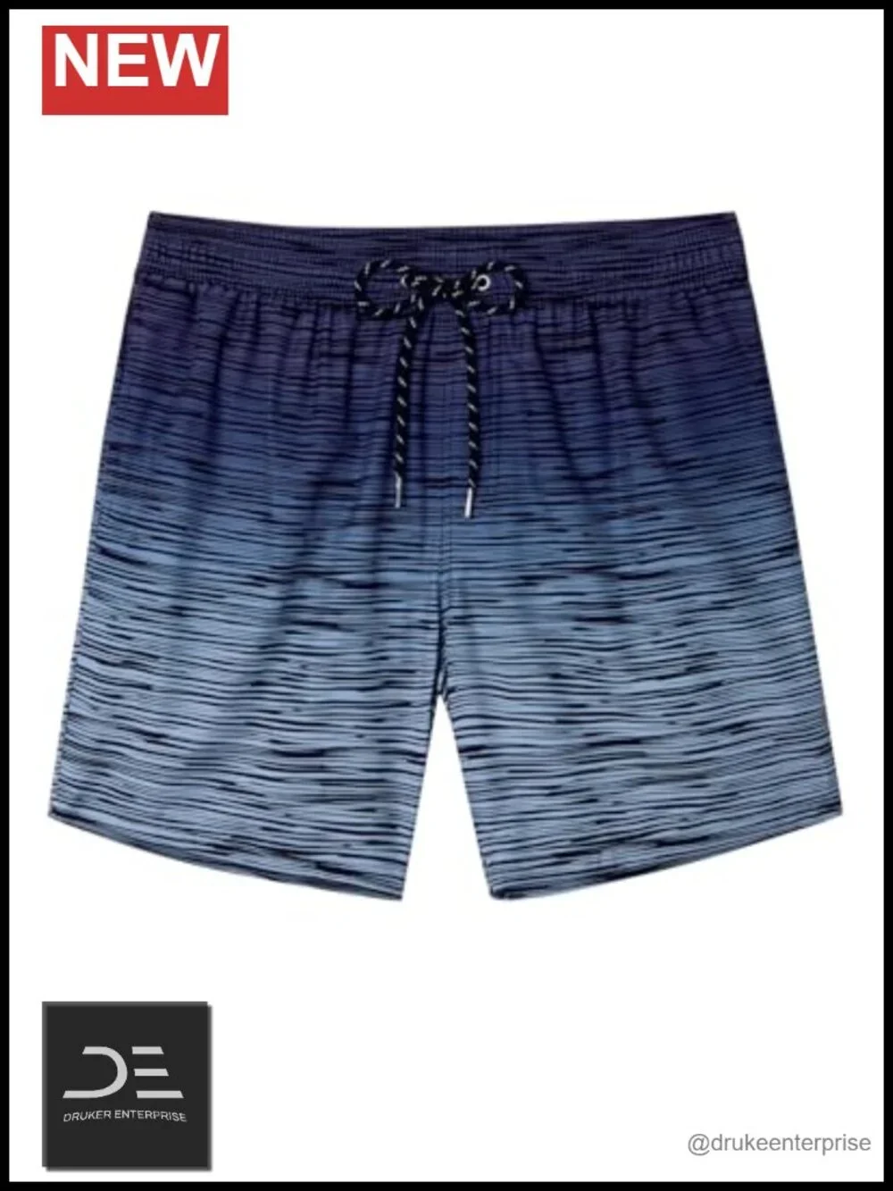 Mens Swim Trunks with Mesh Liner Drawstring Quick Dry Stretch Lined Pockets